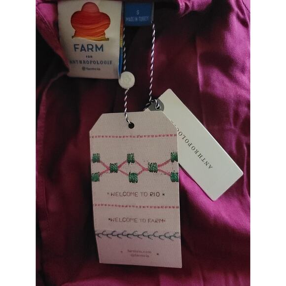 NWT Farm Rio Bell-Sleeve Wine Romper - Small - Picture 5 of 5